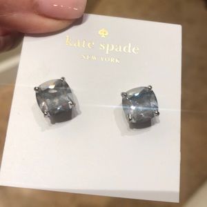 New Kate Spade faceted stud CZ earrings